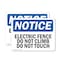 Signmission Electric Fence Do Not Climb Do Not Touch OSHA Notice Sign, Plastic, 10in W x 7in L, 2PK OS-2PACK-NS-P-710-L-11622 - alternate 1